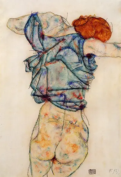Woman Undressing Egon Schiele